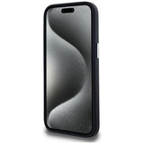 Husa pentru iPhone 15, Karl Lagerfeld Leather MagSafe (KLHMP15SPGMSRPK), negru