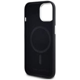 Husa pentru iPhone 15, Karl Lagerfeld Leather MagSafe (KLHMP15SPGMSRPK), negru