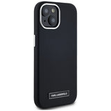 Husa pentru iPhone 15, Karl Lagerfeld Leather MagSafe (KLHMP15SPGMSRPK), negru