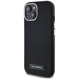 Husa pentru iPhone 15, Karl Lagerfeld Leather MagSafe (KLHMP15SPGMSRPK), negru