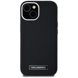 Husa pentru iPhone 15, Karl Lagerfeld Leather MagSafe (KLHMP15SPGMSRPK), negru