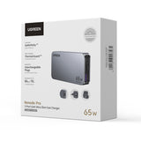 Incarcator retea UGREEN Nexode Pro X753 (25356), GaN, Incarcare rapida, Ultra-Slim, USB, 2x Type-C, 65W, 3A, PD3.0, QC4.0+, gri