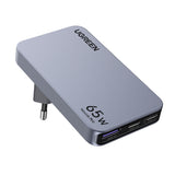 Incarcator retea UGREEN Nexode Pro X753 (25356), GaN, Incarcare rapida, Ultra-Slim, USB, 2x Type-C, 65W, 3A, PD3.0, QC4.0+, gri