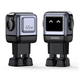 Incarcator retea UGREEN Uno RG CD361 (25685B), cu Afisaj LED, GaN, Incarcare rapida, USB, 2x Type-C, QC4.0+, 65W, 3A, negru
