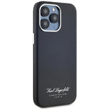 Husa pentru iPhone 15 Pro, Karl Lagerfeld Hardcase Leather (KLHCP15LPGWCMKHK), negru