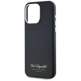 Husa pentru iPhone 15 Pro, Karl Lagerfeld Hardcase Leather (KLHCP15LPGWCMKHK), negru