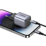 Incarcator retea UGREEN Nexode CD318 (90664), USB-C, GaN, Incarcare rapida, 20W, 3A, QC4.0+, gri