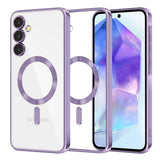 Husa pentru Samsung Galaxy A55 5G, Techsuit Lux Crystal MagSafe, mov