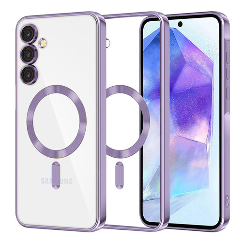 Husa pentru Samsung Galaxy A55 5G, Techsuit Lux Crystal MagSafe, mov