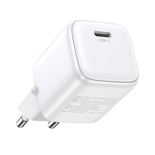 Incarcator retea UGREEN Nexode CD318 (15324), USB-C, GaN, Incarcare rapida, 20W, 3A, QC4.0+, alb