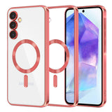 Husa pentru Samsung Galaxy A55 5G, Techsuit Lux Crystal MagSafe, argintiu