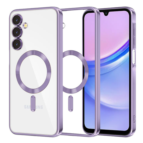 Husa pentru Samsung Galaxy A15 4G, Techsuit Lux Crystal MagSafe, mov