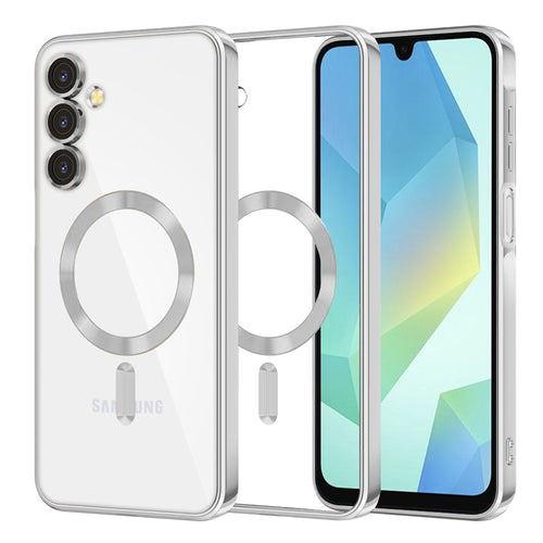 Husa pentru Samsung Galaxy A16 4G, Techsuit Lux Crystal MagSafe, argintiu