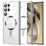 Husa pentru Samsung Galaxy S24 Ultra, Techsuit Lux Crystal MagSafe, argintiu