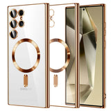 Husa pentru Samsung Galaxy S24 Ultra, Techsuit Lux Crystal MagSafe, argintiu