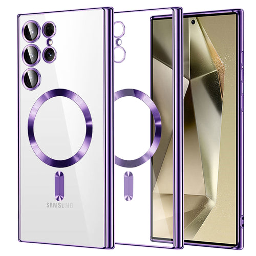 Husa pentru Samsung Galaxy S24 Ultra, Techsuit Lux Crystal MagSafe, mov