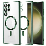 Husa pentru Samsung Galaxy S23 Ultra, Techsuit Lux Crystal MagSafe, albastru
