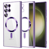 Husa pentru Samsung Galaxy S23 Ultra, Techsuit Lux Crystal MagSafe, mov