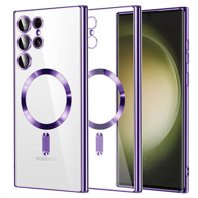 Husa pentru Samsung Galaxy S23 Ultra, Techsuit Lux Crystal MagSafe, mov