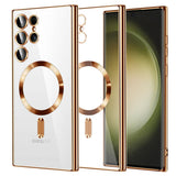 Husa pentru Samsung Galaxy S23 Ultra, Techsuit Lux Crystal MagSafe, argintiu