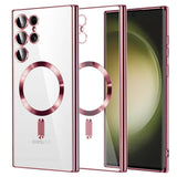 Husa pentru Samsung Galaxy S23 Ultra, Techsuit Lux Crystal MagSafe, argintiu