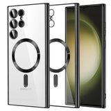 Husa pentru Samsung Galaxy S23 Ultra, Techsuit Lux Crystal MagSafe, argintiu