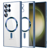 Husa pentru Samsung Galaxy S23 Ultra, Techsuit Lux Crystal MagSafe, albastru