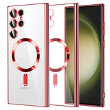 Husa pentru Samsung Galaxy S23 Ultra, Techsuit Lux Crystal MagSafe, argintiu