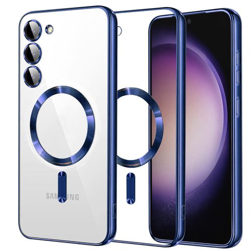 Husa pentru Samsung Galaxy S23, Techsuit Lux Crystal MagSafe, albastru