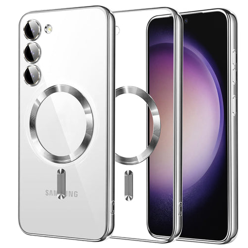 Husa pentru Samsung Galaxy S23, Techsuit Lux Crystal MagSafe, argintiu