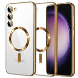 Husa pentru Samsung Galaxy S23, Techsuit Lux Crystal MagSafe, argintiu