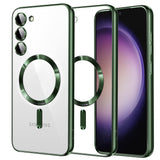 Husa pentru Samsung Galaxy S23, Techsuit Lux Crystal MagSafe, albastru