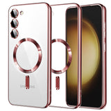 Husa pentru Samsung Galaxy S23 Plus, Techsuit Lux Crystal MagSafe, argintiu