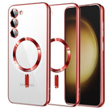 Husa pentru Samsung Galaxy S23 Plus, Techsuit Lux Crystal MagSafe, argintiu