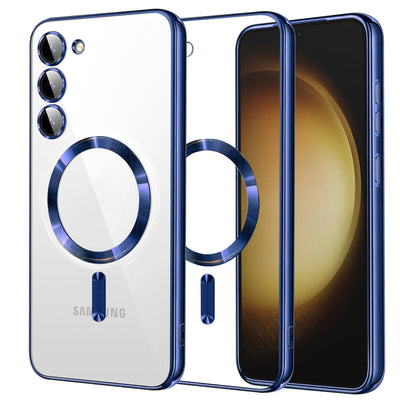 Husa pentru Samsung Galaxy S23 Plus, Techsuit Lux Crystal MagSafe, albastru