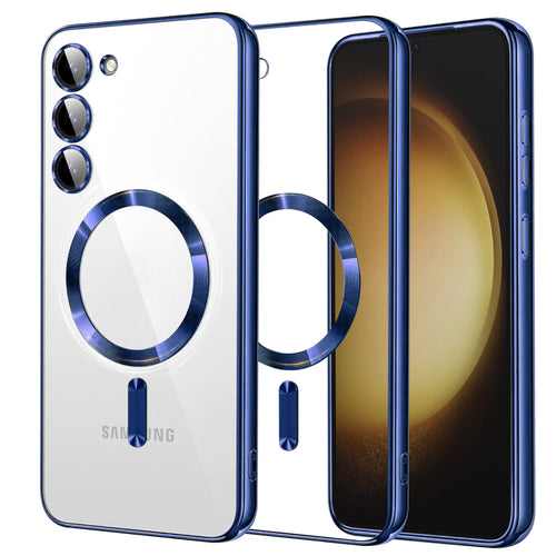 Husa pentru Samsung Galaxy S23 Plus, Techsuit Lux Crystal MagSafe, albastru