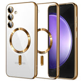 Husa pentru Samsung Galaxy S23 FE, Techsuit Lux Crystal MagSafe, argintiu
