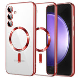 Husa pentru Samsung Galaxy S23 FE, Techsuit Lux Crystal MagSafe, argintiu