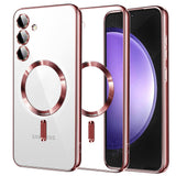 Husa pentru Samsung Galaxy S23 FE, Techsuit Lux Crystal MagSafe, argintiu
