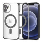 Husa pentru iPhone 12, Techsuit Lux Crystal MagSafe, argintiu
