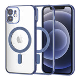 Husa pentru iPhone 12, Techsuit Lux Crystal MagSafe, albastru