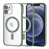 Husa pentru iPhone 12, Techsuit Lux Crystal MagSafe, albastru