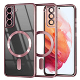 Husa pentru Samsung Galaxy S21 5G, Techsuit Lux Crystal MagSafe, argintiu