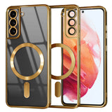 Husa pentru Samsung Galaxy S21 5G, Techsuit Lux Crystal MagSafe, argintiu