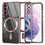 Husa pentru Samsung Galaxy S21 Plus 5G, Techsuit Lux Crystal MagSafe, argintiu