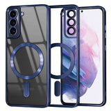 Husa pentru Samsung Galaxy S21 Plus 5G, Techsuit Lux Crystal MagSafe, albastru