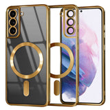 Husa pentru Samsung Galaxy S21 Plus 5G, Techsuit Lux Crystal MagSafe, argintiu