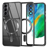 Husa pentru Samsung Galaxy S21 FE 5G, Techsuit Lux Crystal MagSafe, argintiu