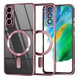 Husa pentru Samsung Galaxy S21 FE 5G, Techsuit Lux Crystal MagSafe, argintiu