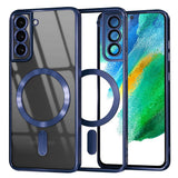 Husa pentru Samsung Galaxy S21 FE 5G, Techsuit Lux Crystal MagSafe, albastru